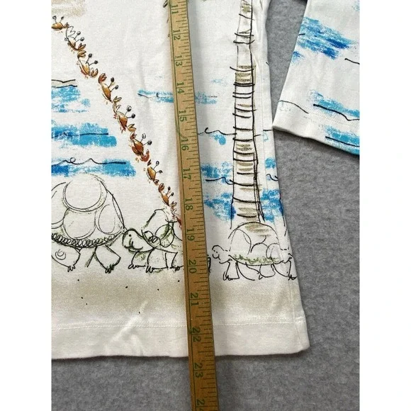 Chicos Blouse Womens Small White Top Casual Beach Hawaii Costal Relax - Picture 7 of 9